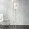 Possini Euro Design Athena Modern Floor Lamp 72" Tall Brushed Nickel 4 Light Tree Clear Outer Opal Inner Double Glass Shade For Living Room Bedroom 2 Possini Euro Design Athena Modern Floor Lamp 72" Tall Brushed Nickel 4 Light Tree Clear Outer Opal Inner Double Glass Shade For Living Room Bedroom -Home Decor GUEST ddfd11b8 bfd2 43f0 8ed7 3572730fd4c9
