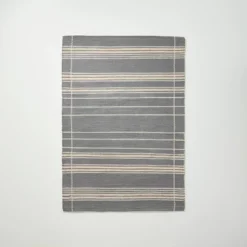 Wool Blend Variegated Stripe Area Rug Dark Gray - Hearth & Hand™ With Magnolia 14 Wool Blend Variegated Stripe Area Rug Dark Gray - Hearth & Hand™ With Magnolia -Home Decor GUEST dfeaf7b3 fe91 42d0 a761 a75fb13a64e0