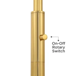 Possini Euro Design Kinsey Modern Downbridge Floor Lamp 67" Tall Warm Brass Metal Stone Pattern Glass Shade For Living Room Reading Bedroom Office -Home Decor GUEST e2aefa6e 7461 454c 8a76 9141ea4fa04f