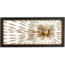 Metal Sunburst Coiled Ribbon Wall Decor With Black Frame Gold - Olivia & May 19 Metal Sunburst Coiled Ribbon Wall Decor With Black Frame Gold - Olivia & May -Home Decor GUEST e4484a3f 6603 465d b734 3b02fc7736d5