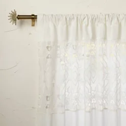1pc Sheer Banded Geo Macrame Window Curtain Panel White - Opalhouse™ Designed With Jungalow™ 9 1pc Sheer Banded Geo Macrame Window Curtain Panel White - Opalhouse™ Designed With Jungalow™ -Home Decor GUEST e45ca8b5 c8fb 4bcd 9418 e1344d66992c