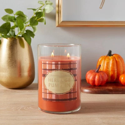 21.5oz Lidded Glass Jar 2-Wick Heritage Pumpkin Candle - Opalhouse™ 3 21.5oz Lidded Glass Jar 2-Wick Heritage Pumpkin Candle - Opalhouse™