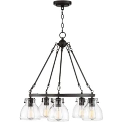 Possini Euro Design Bellis Bronze Wagon Wheel Pendant Chandelier 25" Wide Modern Clear Glass 5-Light Fixture For Dining Room House Kitchen Island Home 14 Possini Euro Design Bellis Bronze Wagon Wheel Pendant Chandelier 25" Wide Modern Clear Glass 5-Light Fixture For Dining Room House Kitchen Island Home -Home Decor GUEST e7bbb215 b714 48ed 95f2 82d1e0902641