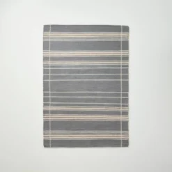 Wool Blend Variegated Stripe Area Rug Dark Gray - Hearth & Hand™ With Magnolia 15 Wool Blend Variegated Stripe Area Rug Dark Gray - Hearth & Hand™ With Magnolia -Home Decor GUEST ed90b234 077e 454c 8d98 a788492a1a64