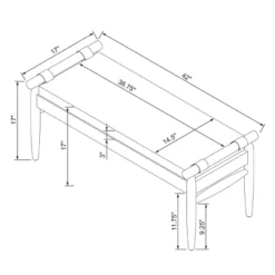 Upholstered Natural Wood Accent Bench Oatmeal - Hearth & Hand™ With Magnolia -Home Decor GUEST ef9437ac 18a2 4047 8ac0 d097d78327a9