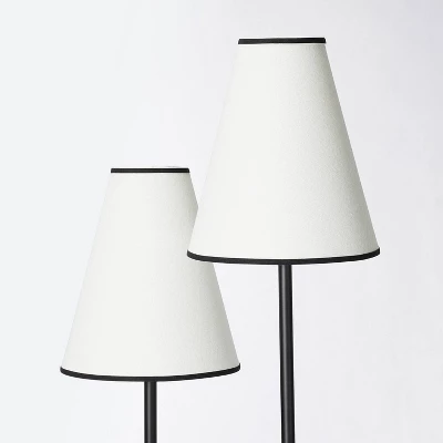 2-Head Floor Lamp With Trimmed Shade Black (Includes LED Light Bulb) - Threshold™ Designed With Studio McGee 5 2-Head Floor Lamp With Trimmed Shade Black (Includes LED Light Bulb) - Threshold™ Designed With Studio McGee - Image 3