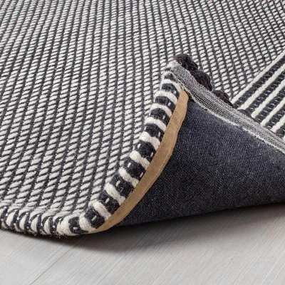 Textured Border Stripe Area Rug - Hearth & Hand™ With Magnolia 5 Textured Border Stripe Area Rug - Hearth & Hand™ With Magnolia - Image 3