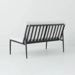 Cushioned Metal Outdoor Loveseat - Cream/Black - Hearth & Hand™ With Magnolia 11 Cushioned Metal Outdoor Loveseat - Cream/Black - Hearth & Hand™ With Magnolia -Home Decor GUEST f204158e 1e80 40e7 9a77 d4b194db81f3