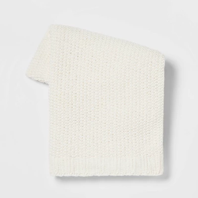 Solid Chenille Knit Throw Blanket - Threshold™ 9 Solid Chenille Knit Throw Blanket - Threshold™ - Image 7