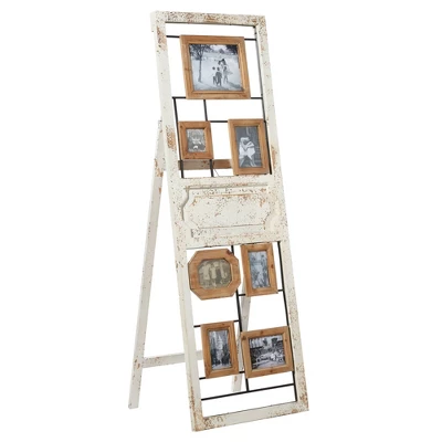 Wood 6 Slot Wall Photo Frame With Floor Stand Brown - Olivia & May 16 Wood 6 Slot Wall Photo Frame With Floor Stand Brown - Olivia & May - Image 14