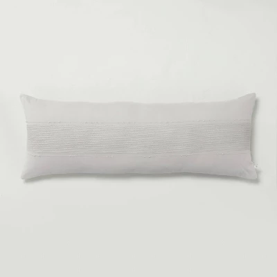 16"x42" Slub Center Stripe Oversized Lumbar Bed Pillow - Hearth & Hand™ With Magnolia 7 16"x42" Slub Center Stripe Oversized Lumbar Bed Pillow - Hearth & Hand™ With Magnolia - Image 5