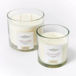 Clear Glass Santal & Ginger Candle White - Threshold™ Designed With Studio McGee -Home Decor GUEST f8468f42 e11b 4265 be90 0b4528f7c8a3