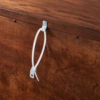 Wood & Glass 4-Door Sideboard Buffet Cabinet - Brown - Hearth & Hand™ With Magnolia 7 Wood & Glass 4-Door Sideboard Buffet Cabinet - Brown - Hearth & Hand™ With Magnolia - Image 5