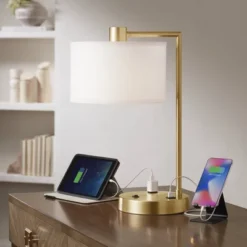 360 Lighting Colby Antique Gold Desk Lamps With Outlet And USB Port Set Of 2 16 360 Lighting Colby Antique Gold Desk Lamps With Outlet And USB Port Set Of 2 -Home Decor GUEST fb9fc1fe 388f 44d7 825c 6da7e7393c29