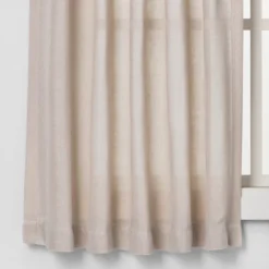 2pk 42"x36" Light Filtering Bonaire Curtain Tiers Beige - Threshold™ 6 2pk 42"x36" Light Filtering Bonaire Curtain Tiers Beige - Threshold™ -Home Decor GUEST ff957fd3 1d85 46fe b5ca 08c061a927f2
